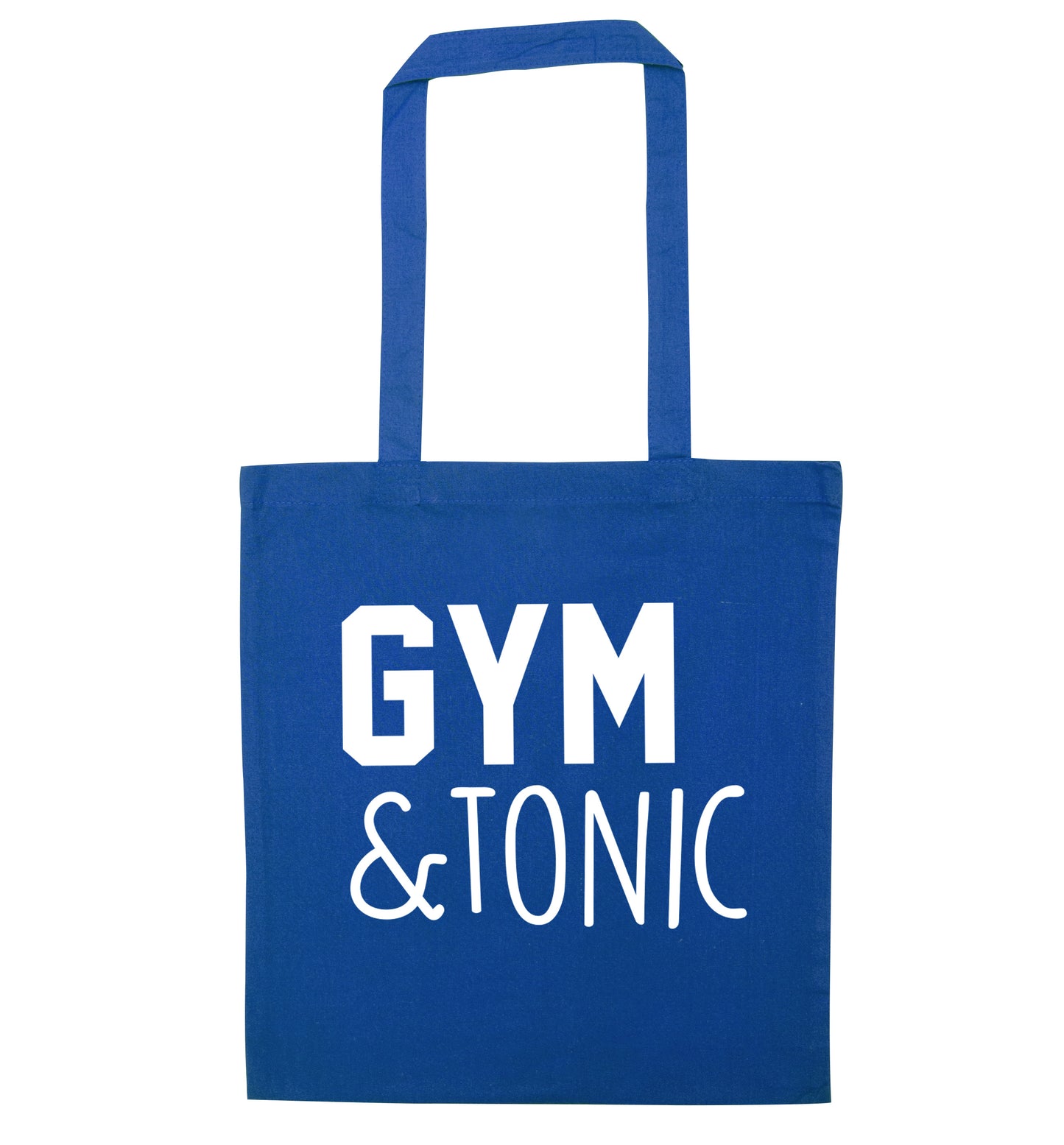 Gym and tonic blue tote bag
