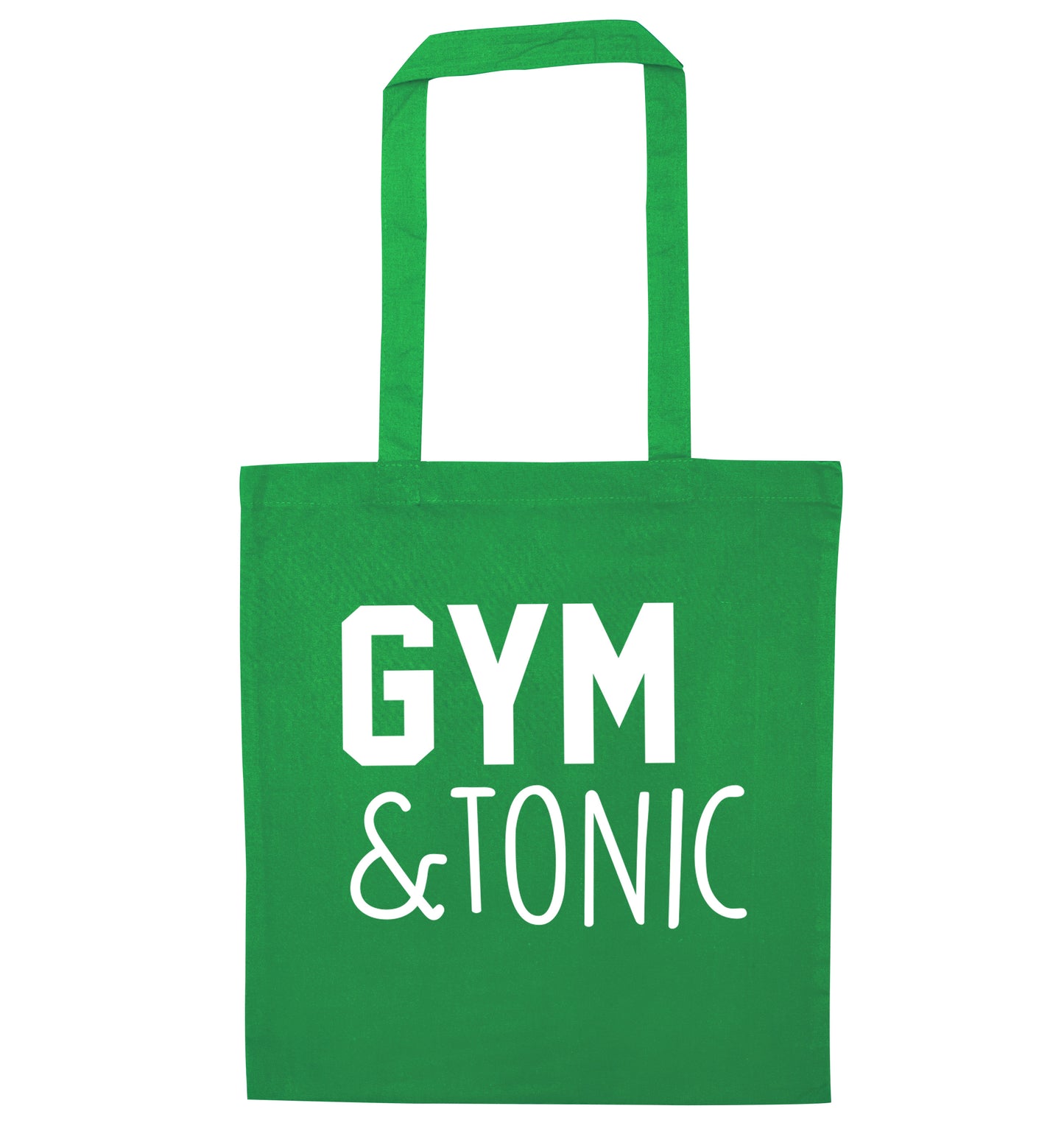 Gym and tonic green tote bag