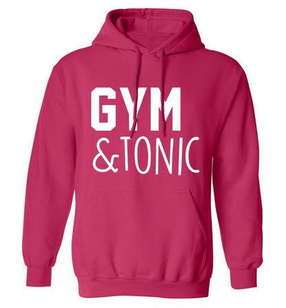 Gym and tonic adults unisex pink hoodie 2XL