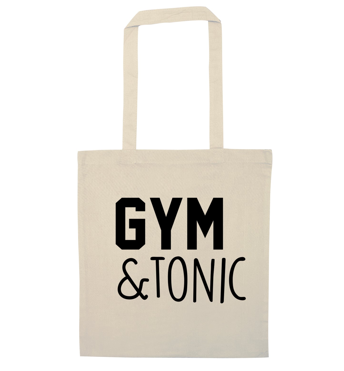 Gym and tonic natural tote bag