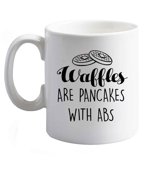 10 oz Favourite Type Pan Pancake ceramic mug right handed