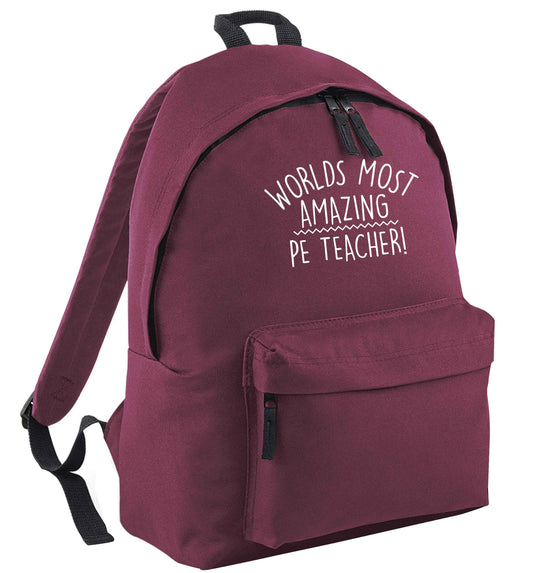 Worlds most amazing PE teacher black adults backpack