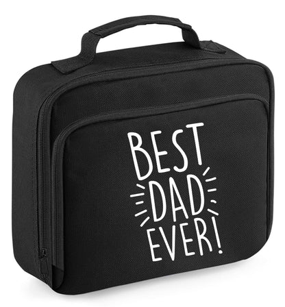 Best dad ever! insulated black lunch bag cooler
