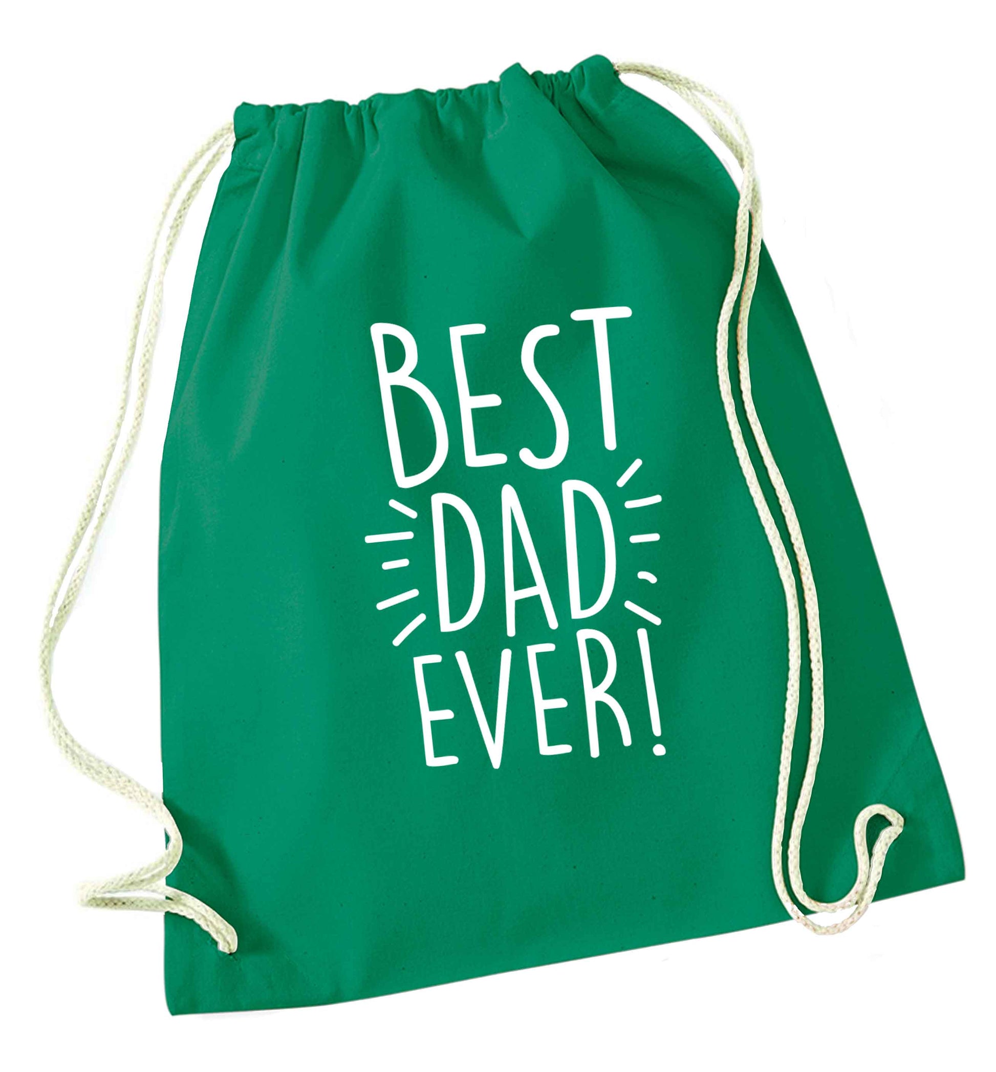 Best dad ever! green drawstring bag