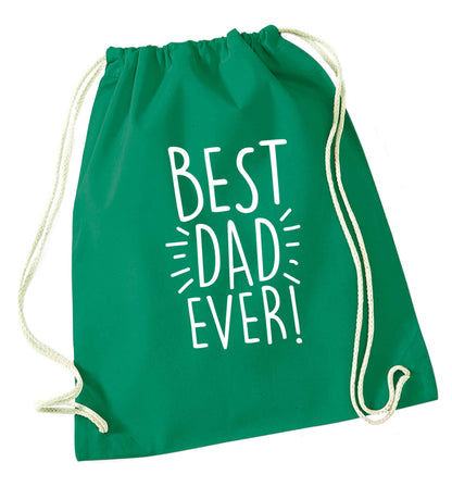 Best dad ever! green drawstring bag