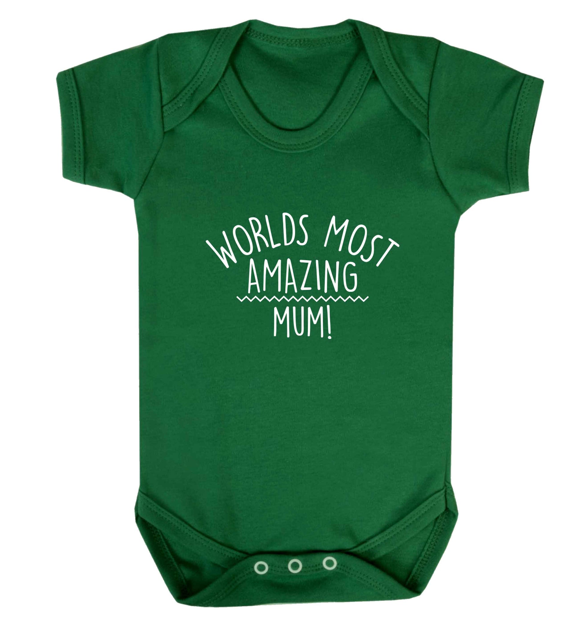 Worlds most amazing mum baby vest green 18-24 months