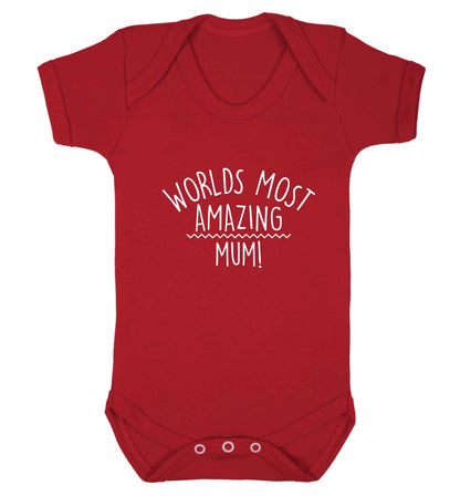 Worlds most amazing mum baby vest red 18-24 months