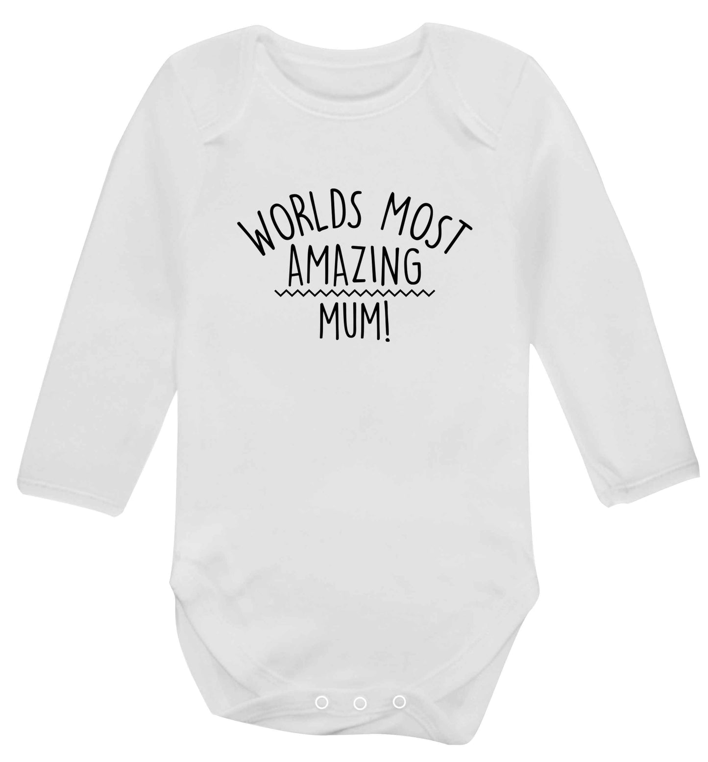 Worlds most amazing mum baby vest long sleeved white 6-12 months
