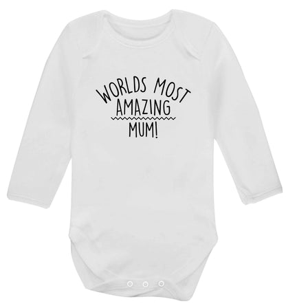 Worlds most amazing mum baby vest long sleeved white 6-12 months
