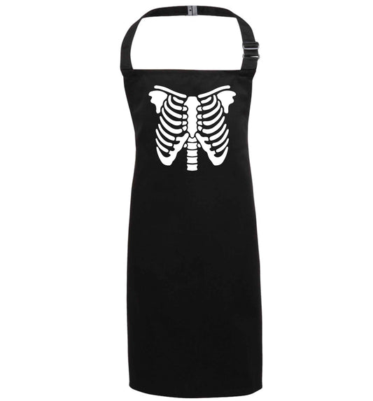 Skeleton ribcage black apron 7-10 years