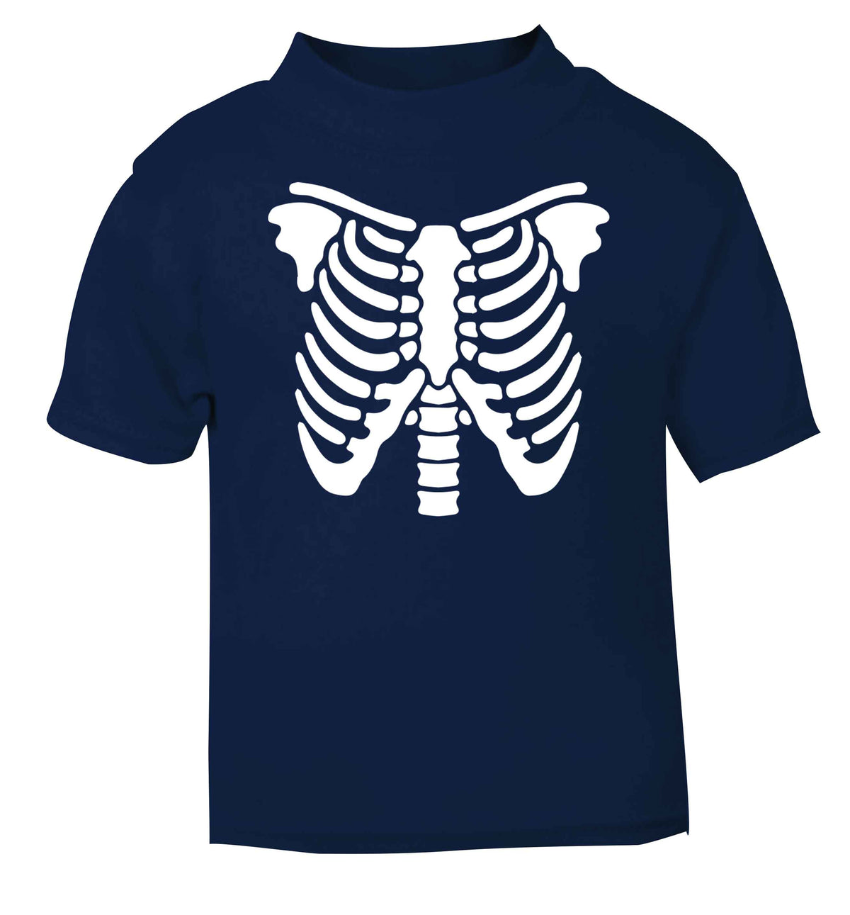 Skeleton ribcage navy baby toddler Tshirt 2 Years