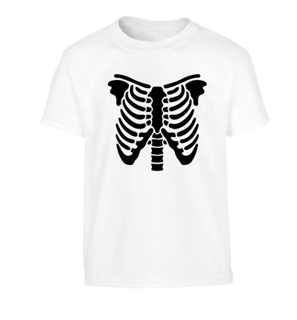 Skeleton ribcage Children's white Tshirt 12-13 Years