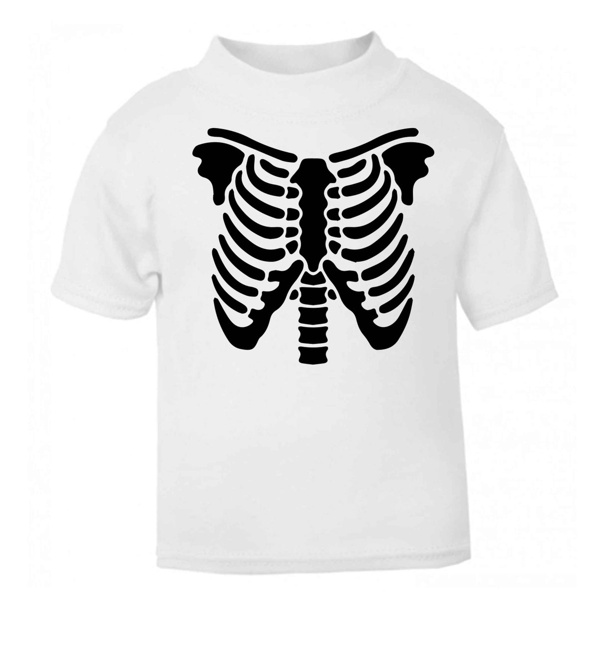 Skeleton ribcage white baby toddler Tshirt 2 Years