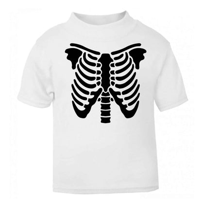 Skeleton ribcage white baby toddler Tshirt 2 Years