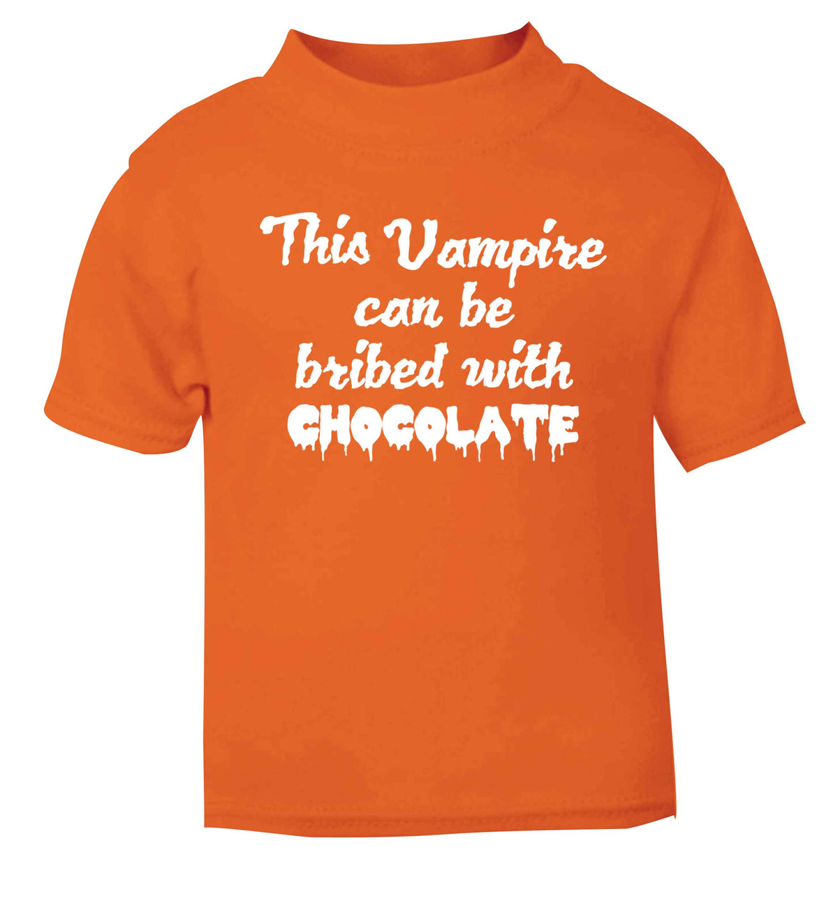 This vampire can be bribed with chocolate orange baby toddler Tshirt 2 Years