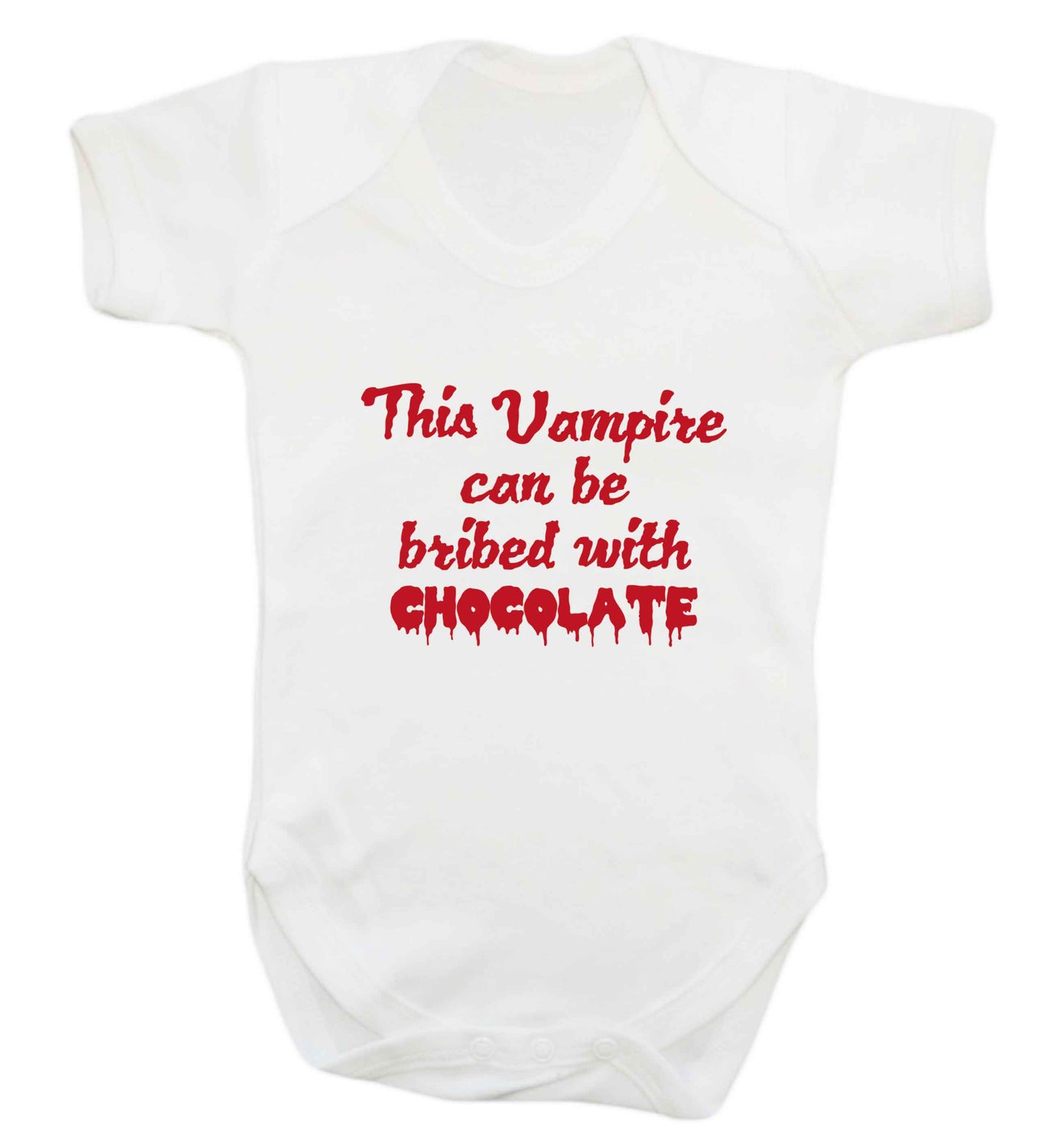 This vampire can be bribed with chocolate baby vest white 18-24 months