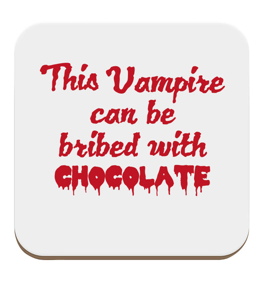 This vampire can be bribed with chocolate set of four coasters