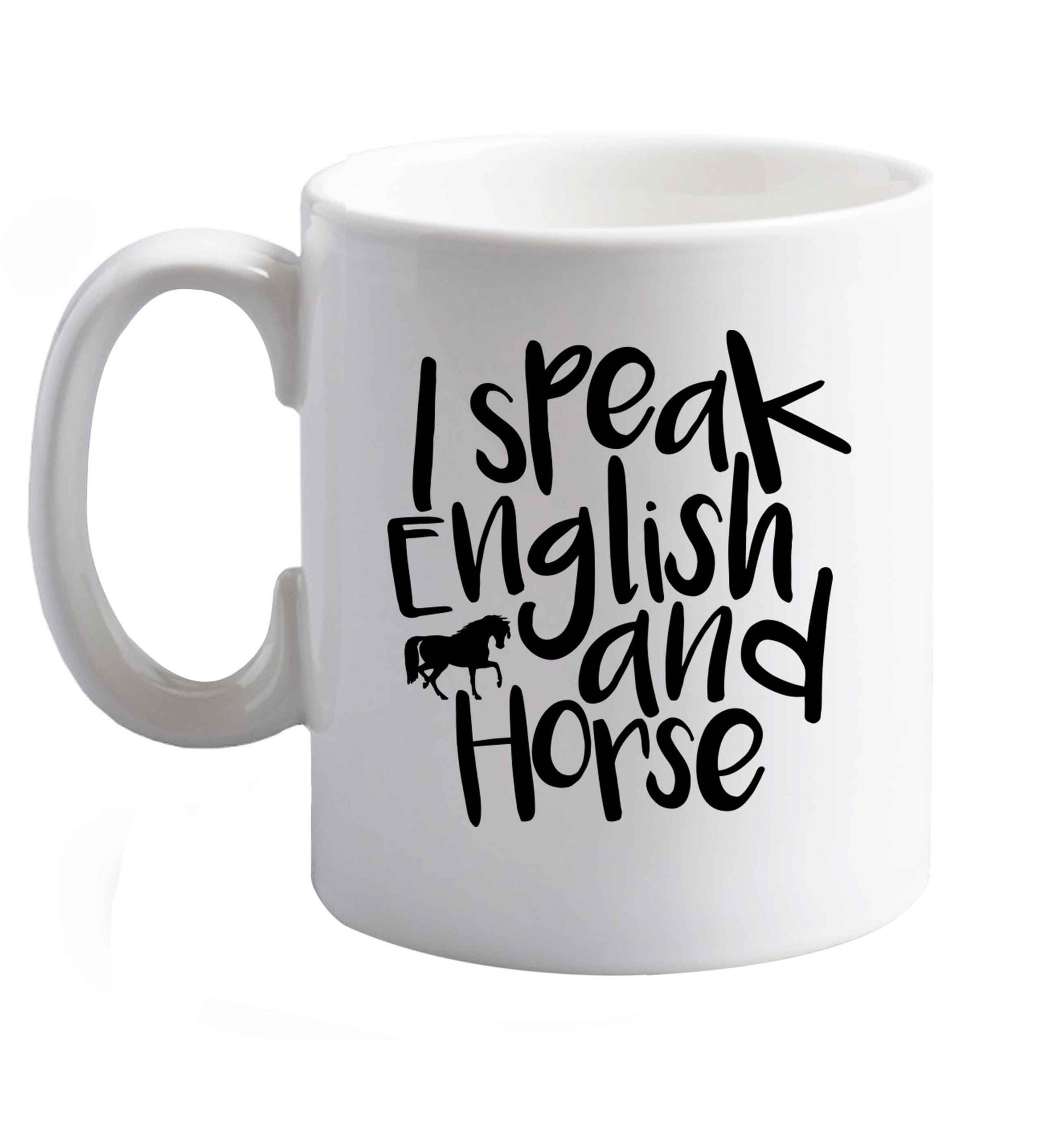 10 oz Favourite Type Pan Pancake ceramic mug right handed