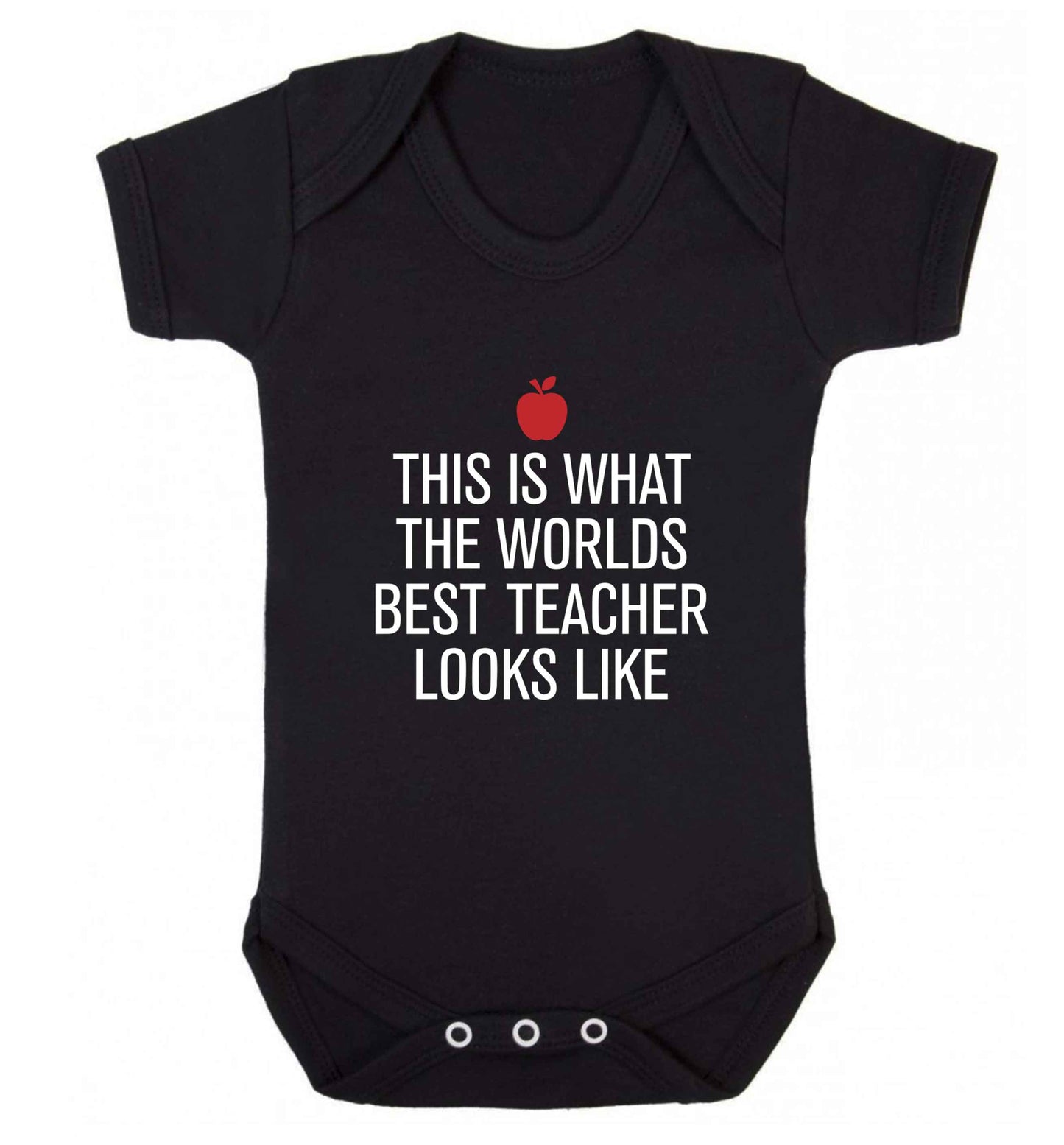This is what the worlds best teacher looks like baby vest black 18-24 months