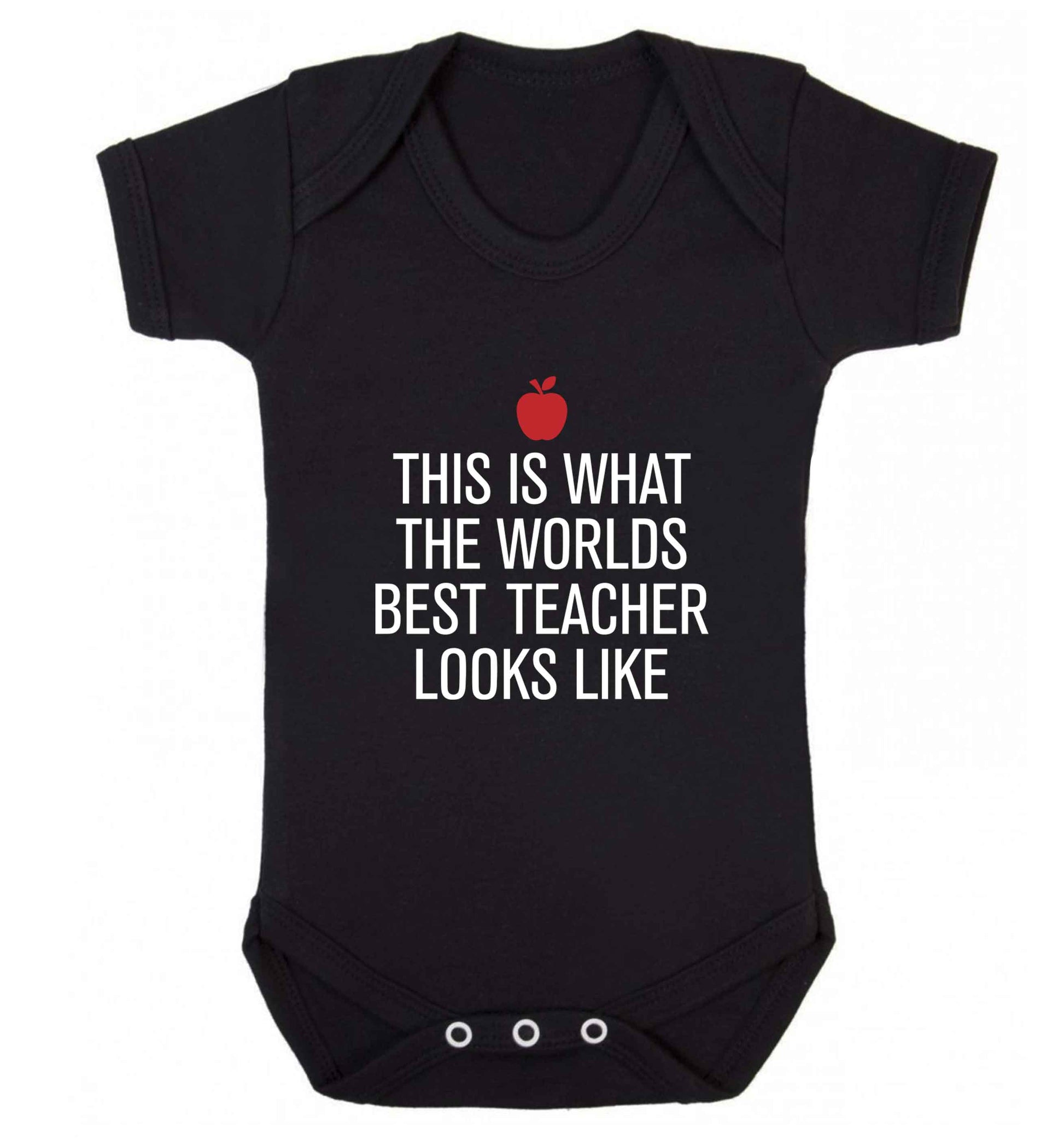 This is what the worlds best teacher looks like baby vest black 18-24 months