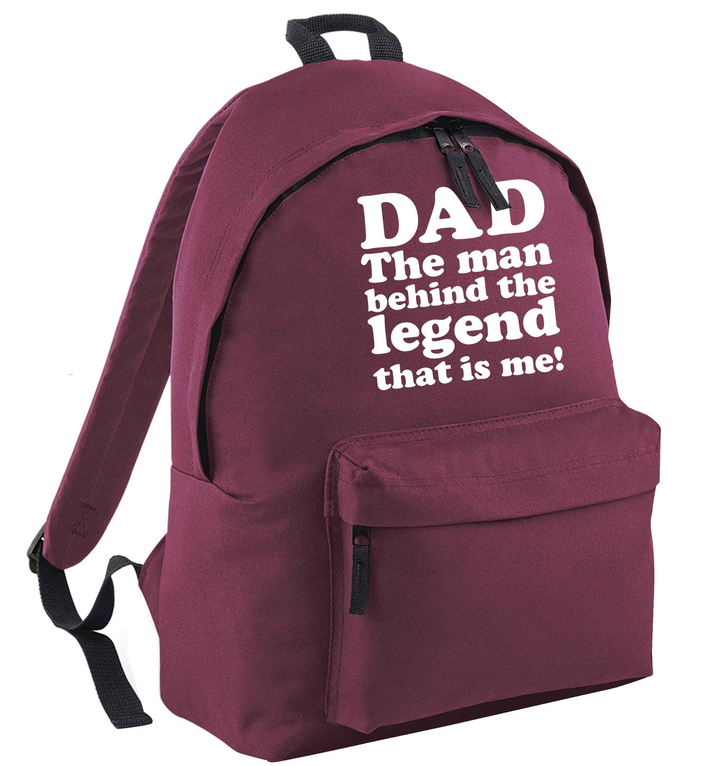 Dad the man behind the legend that is me black adults backpack
