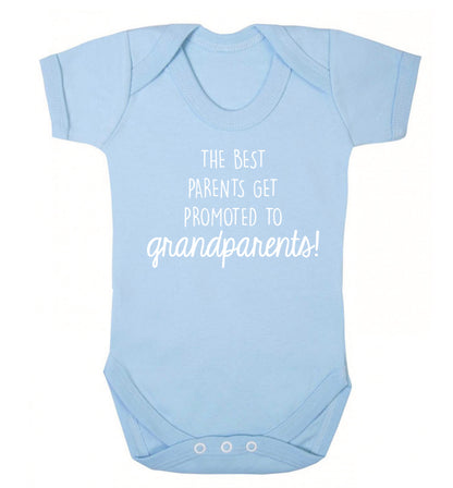 The best parents get promoted to grandparents Baby Vest pale blue 18-24 months