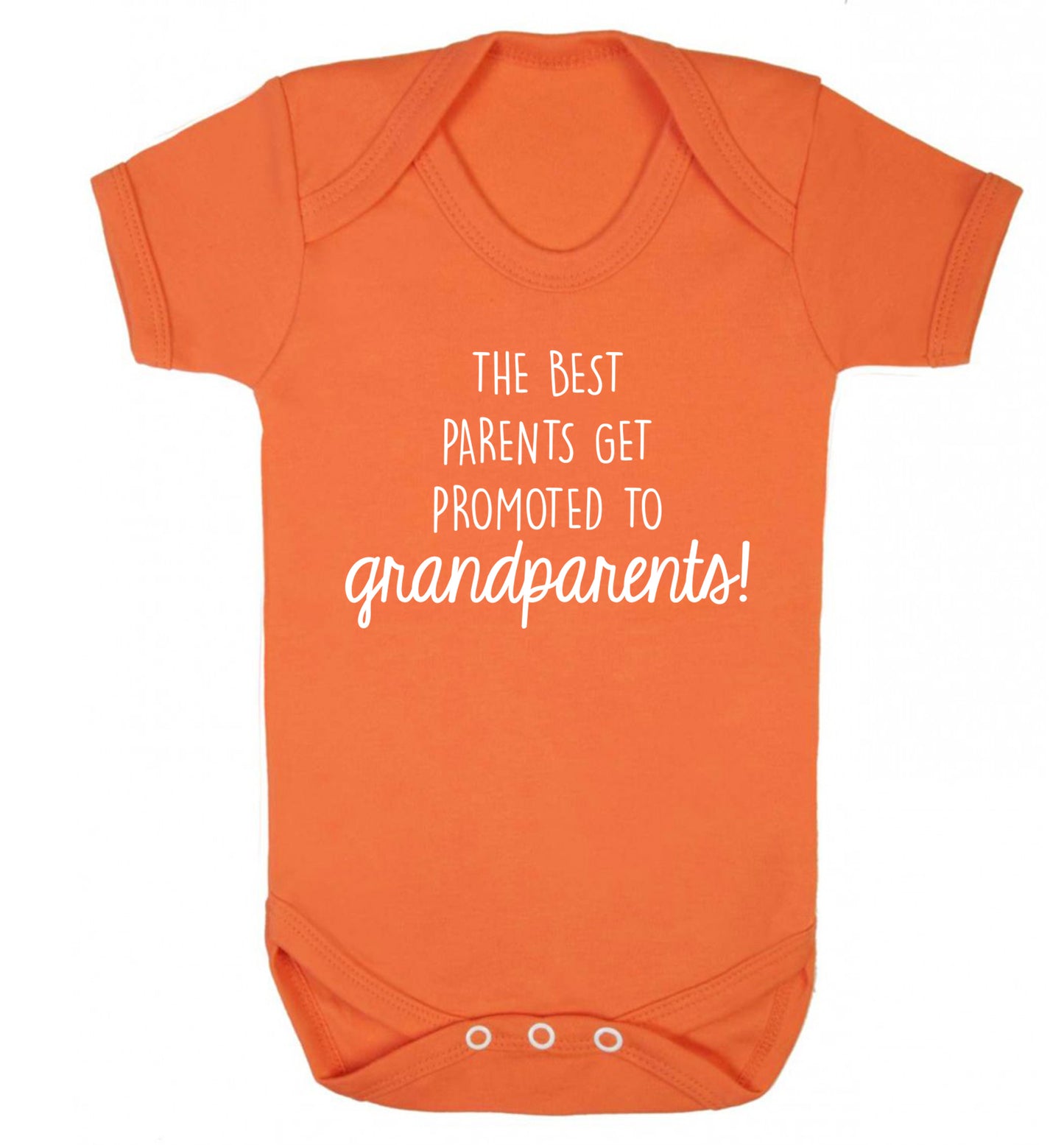 The best parents get promoted to grandparents Baby Vest orange 18-24 months