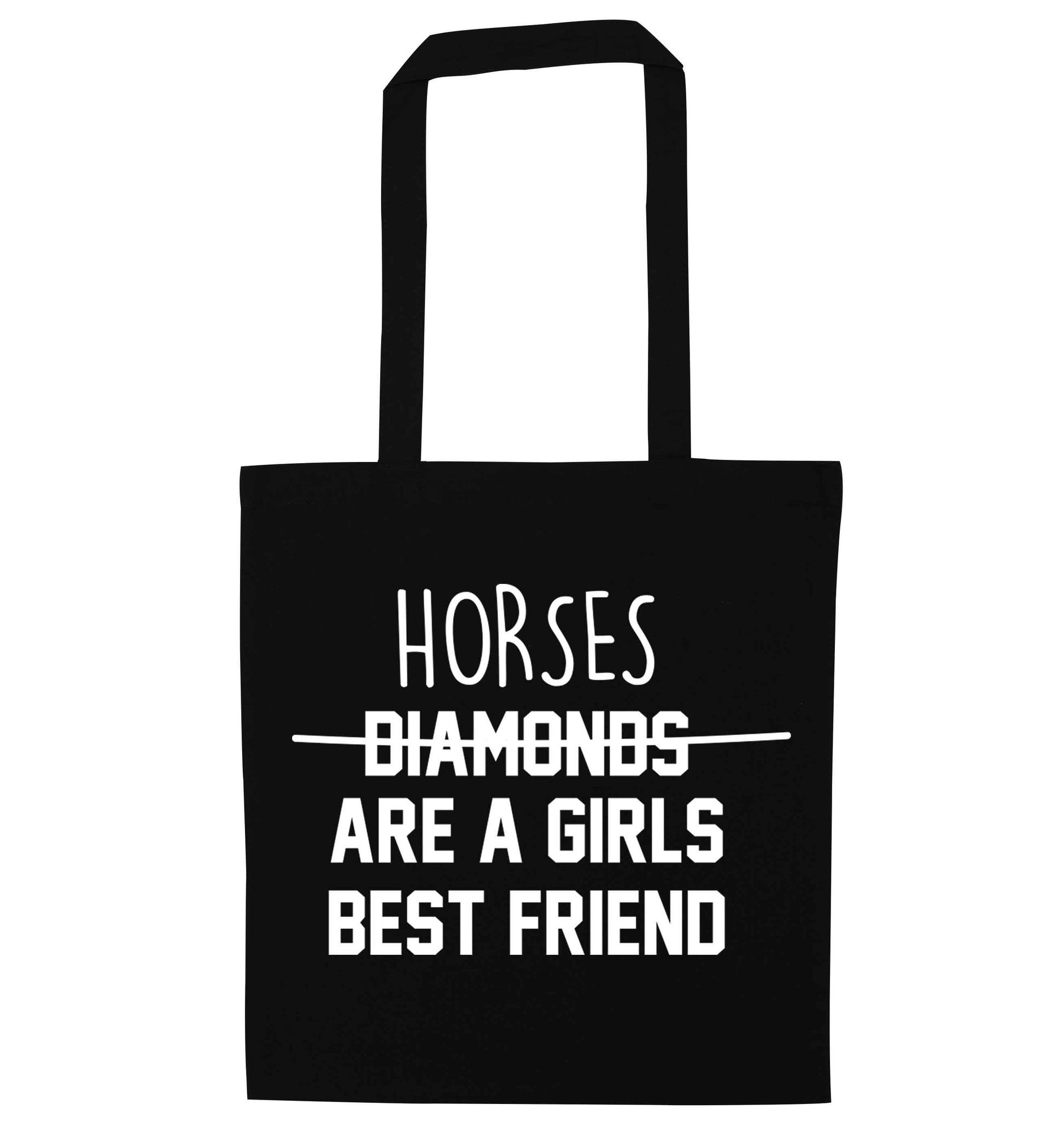 Horses are a girls best friend black tote bag