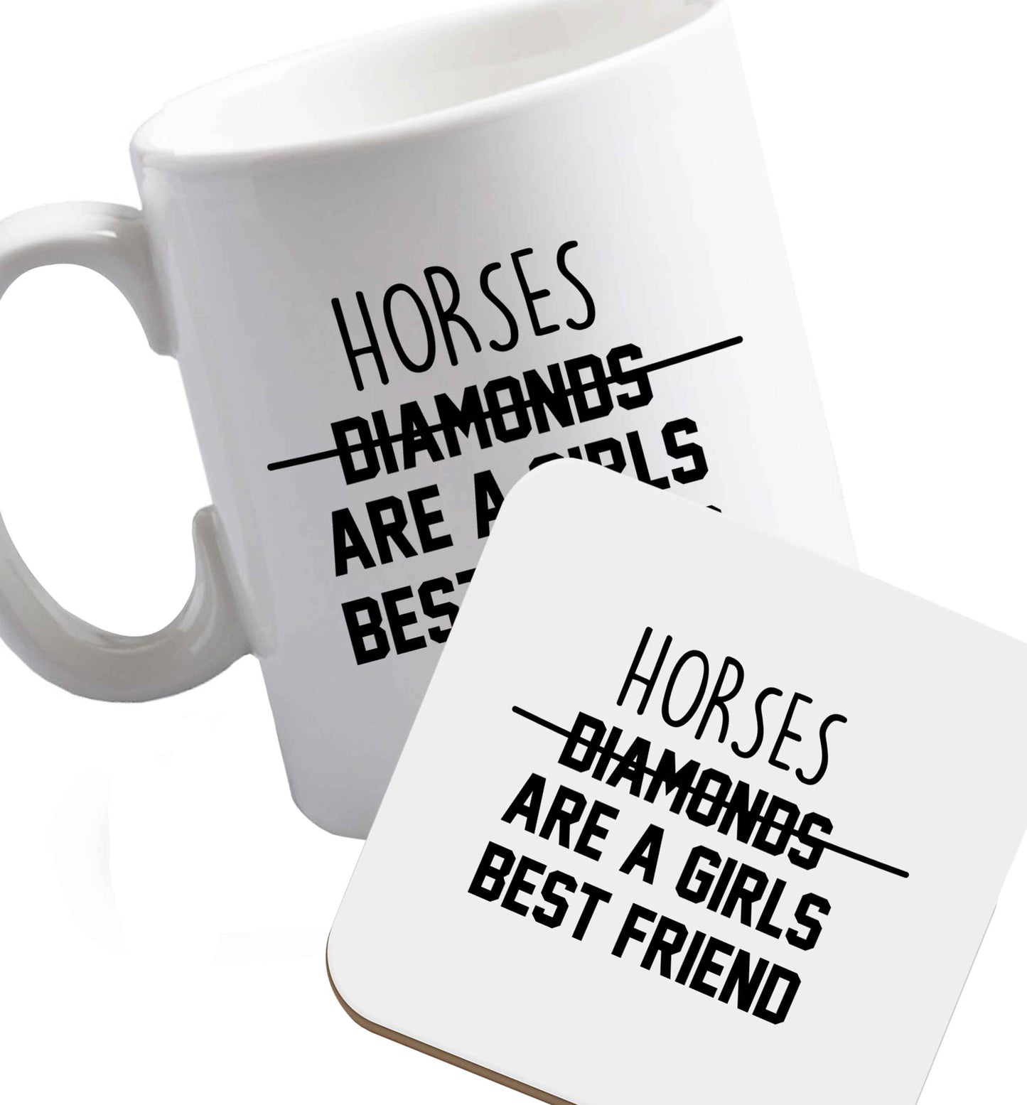 10 oz Favourite Type Pan Pancake ceramic mug and coaster set right handed