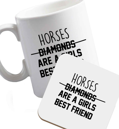 10 oz Favourite Type Pan Pancake ceramic mug and coaster set right handed