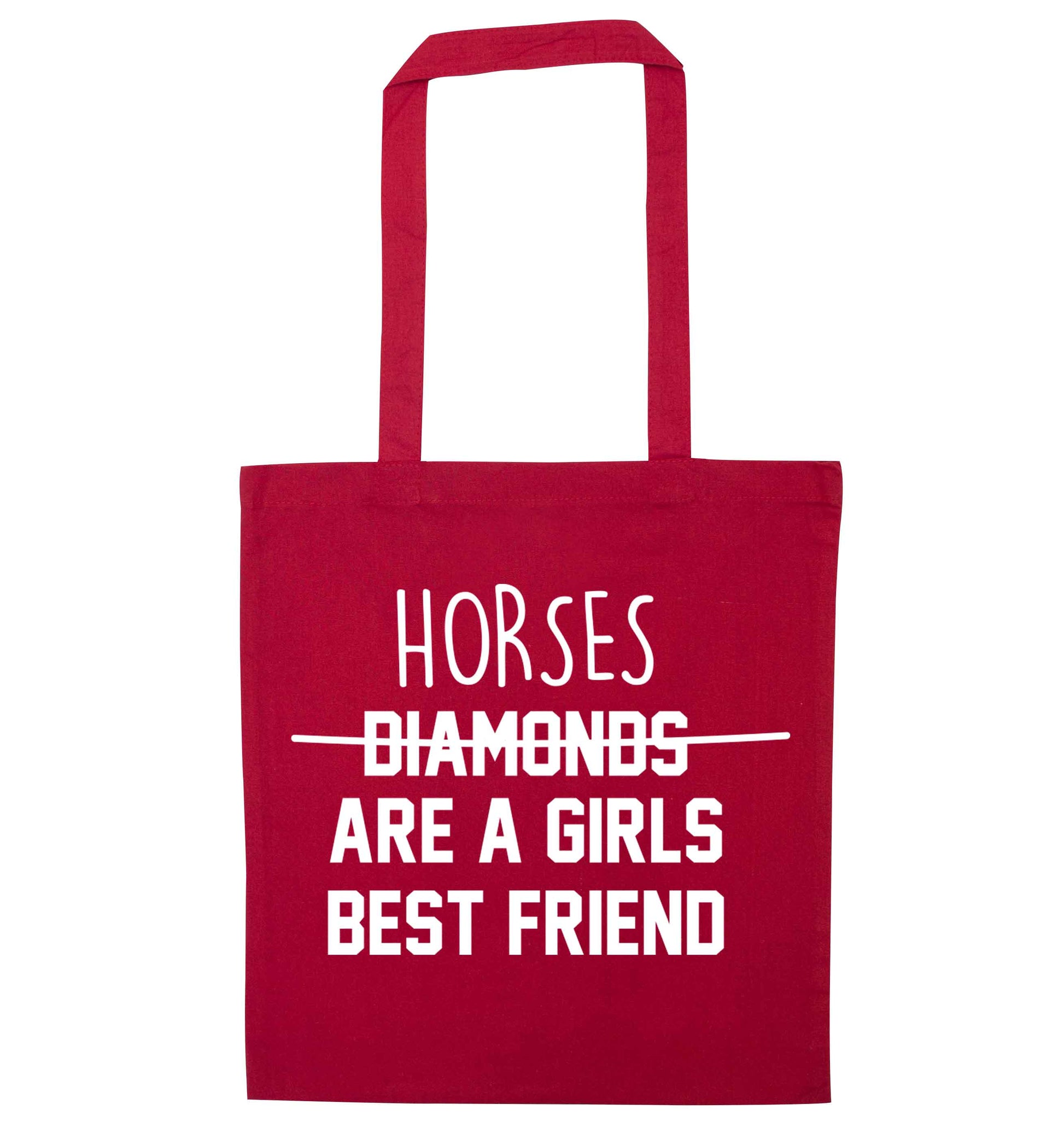 Horses are a girls best friend red tote bag