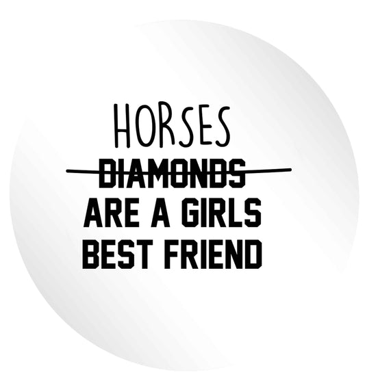 Horses are a girls best friend 24 @ 45mm matt circle stickers