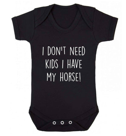 I don't need kids I have my horse baby vest black 18-24 months