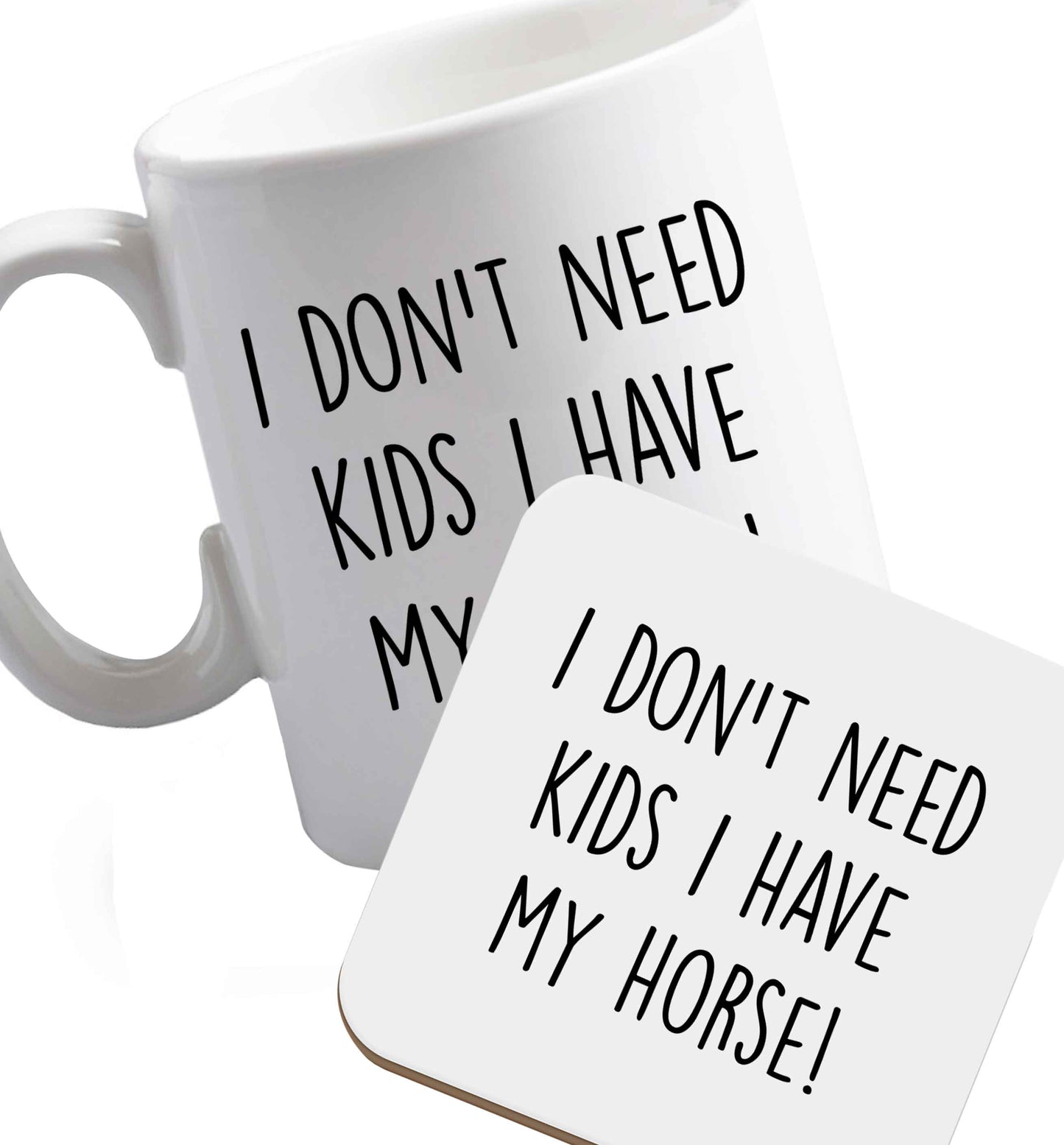 10 oz Favourite Type Pan Pancake ceramic mug and coaster set right handed