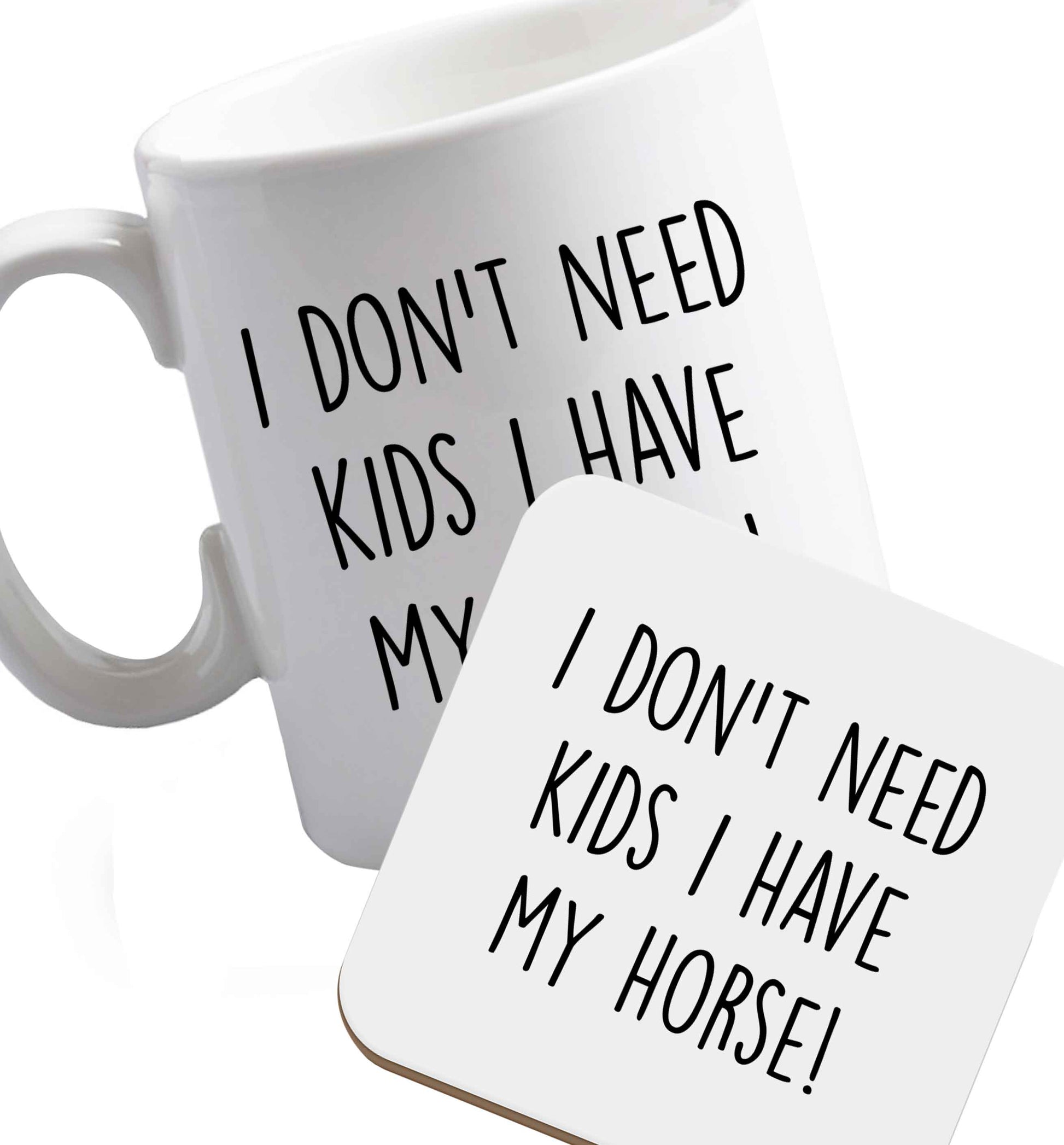 10 oz Favourite Type Pan Pancake ceramic mug and coaster set right handed