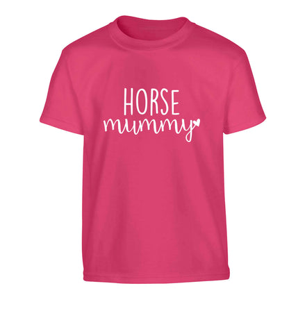 Horse mummy Children's pink Tshirt 12-13 Years