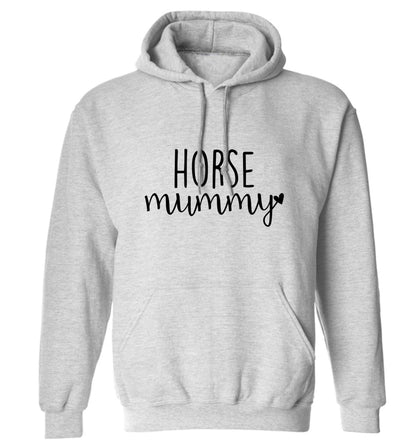 Horse mummy adults unisex grey hoodie 2XL