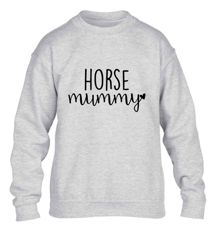 Horse mummy children's grey sweater 12-13 Years
