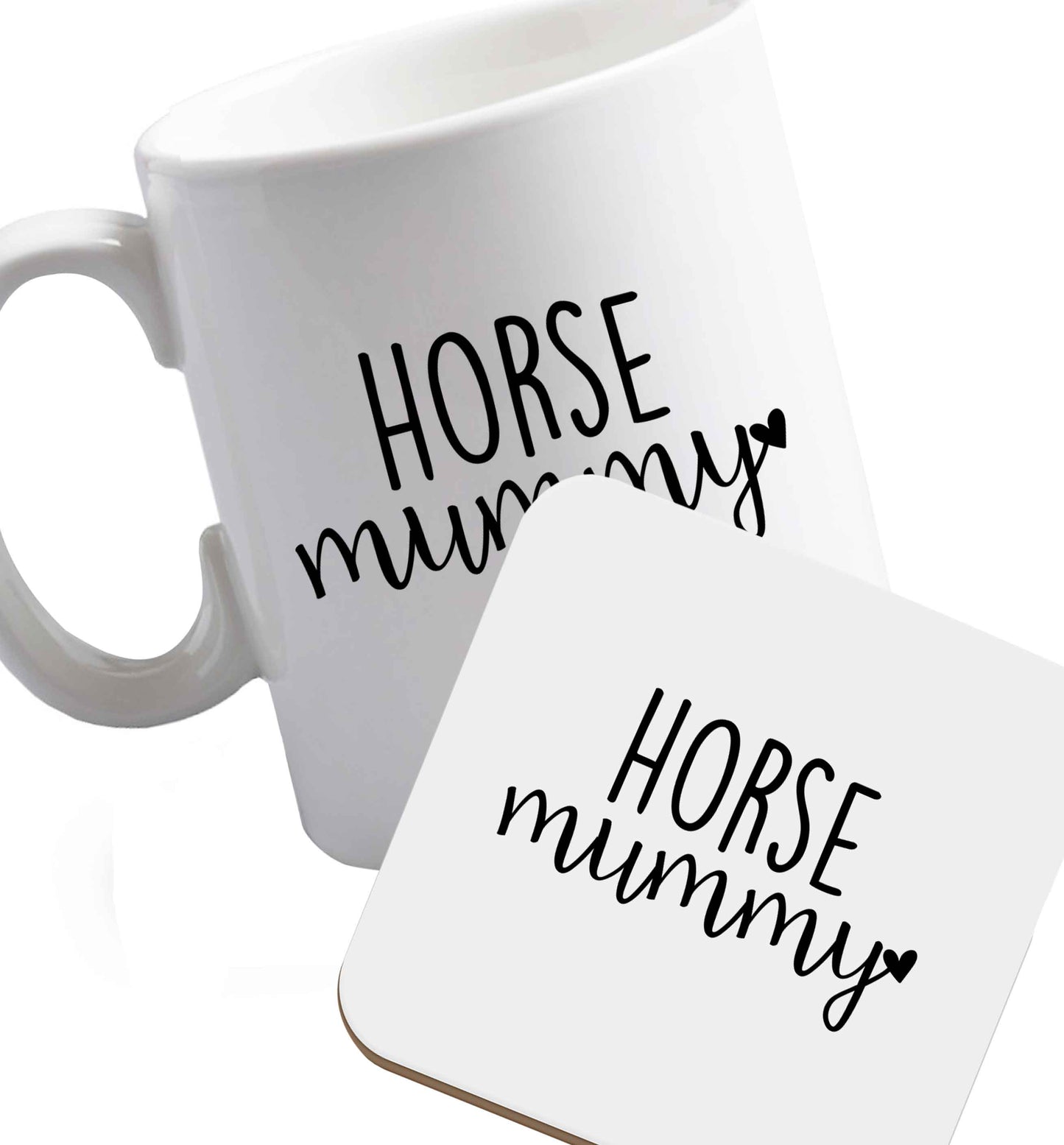 10 oz Favourite Type Pan Pancake ceramic mug and coaster set right handed