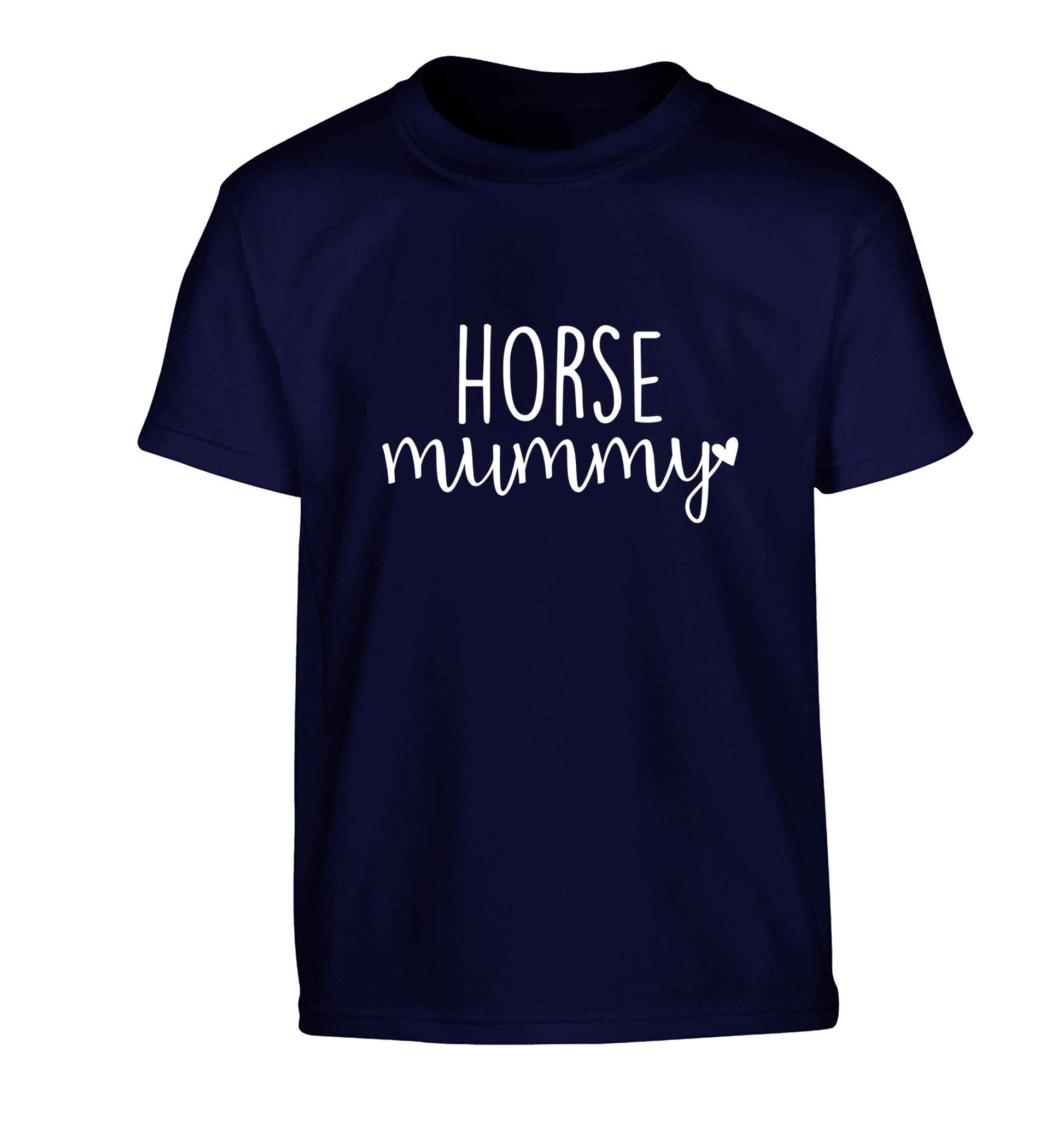 Horse mummy Children's navy Tshirt 12-13 Years