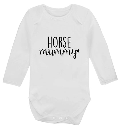 Horse mummy baby vest long sleeved white 6-12 months