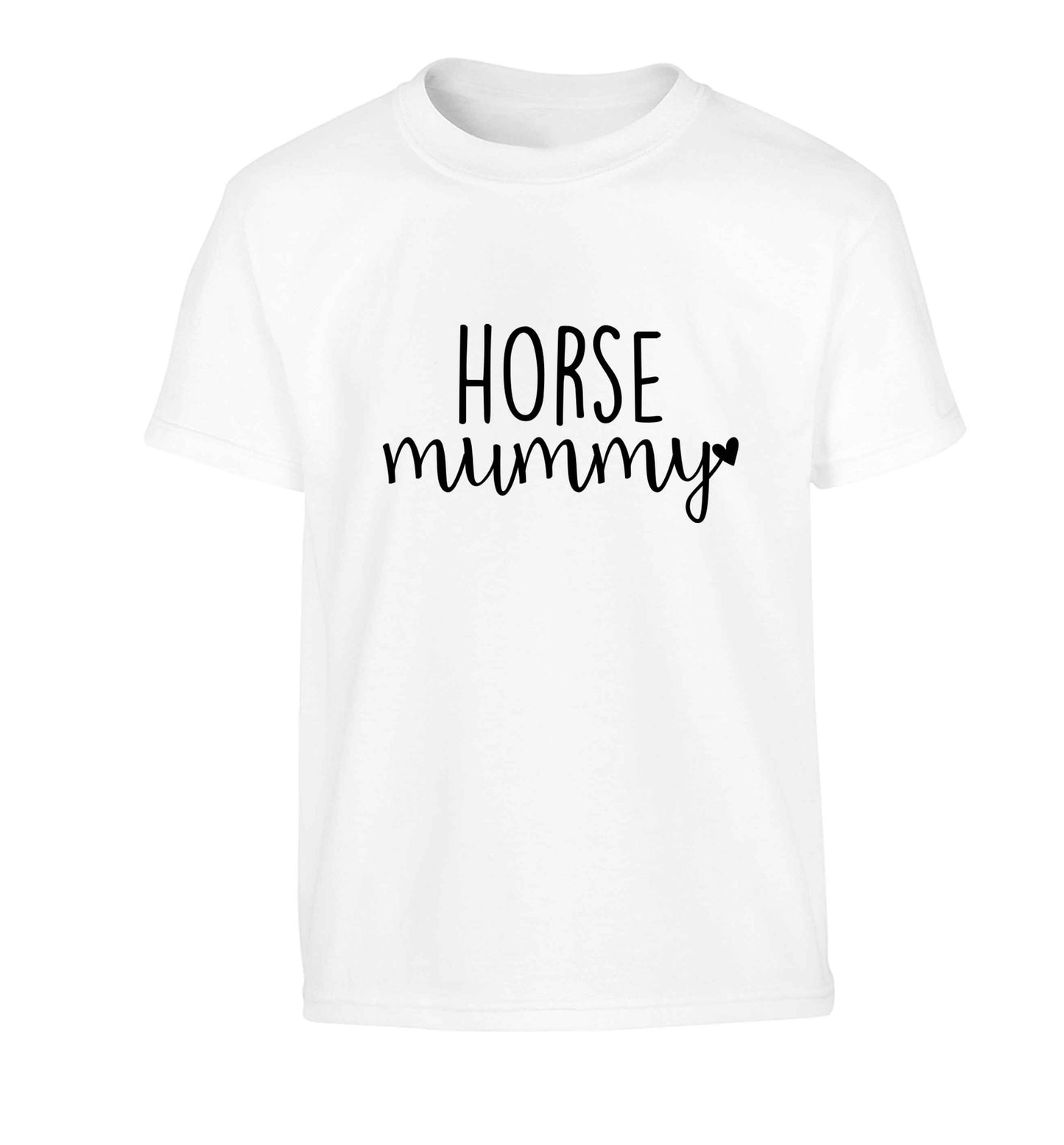 Horse mummy Children's white Tshirt 12-13 Years