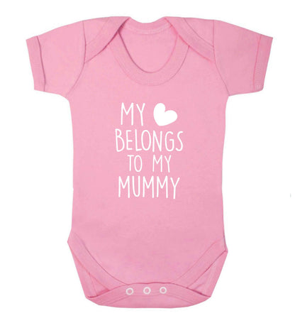 My heart belongs to my mummy baby vest pale pink 18-24 months