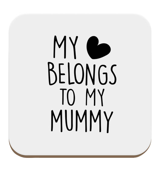 My heart belongs to my mummy set of four coasters