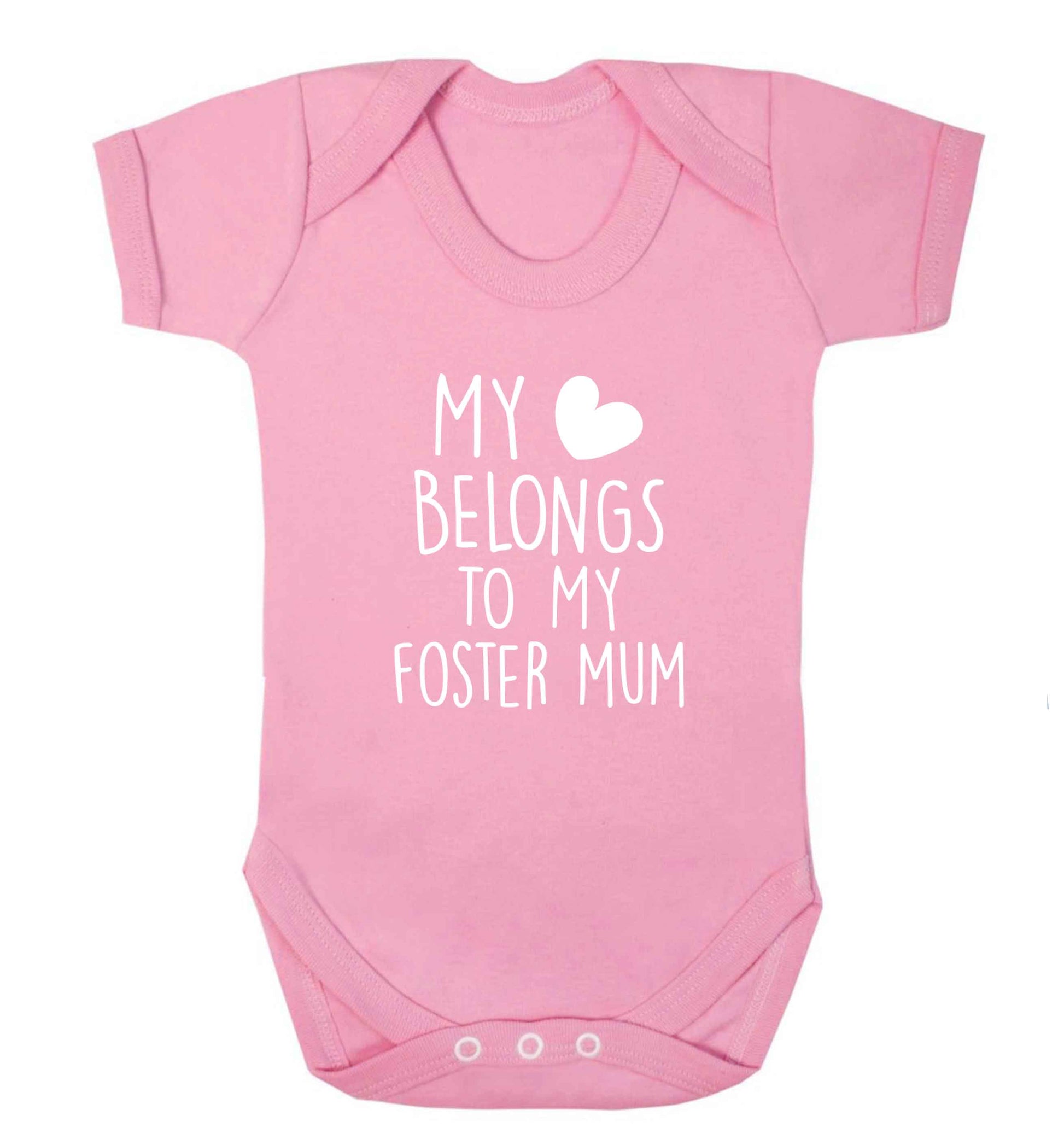 My heart belongs to my foster mum baby vest pale pink 18-24 months