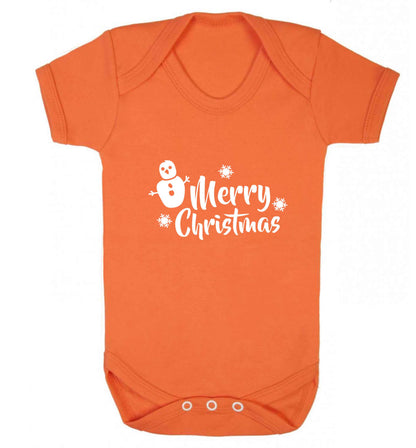 Merry Christmas - snowman baby vest orange 18-24 months