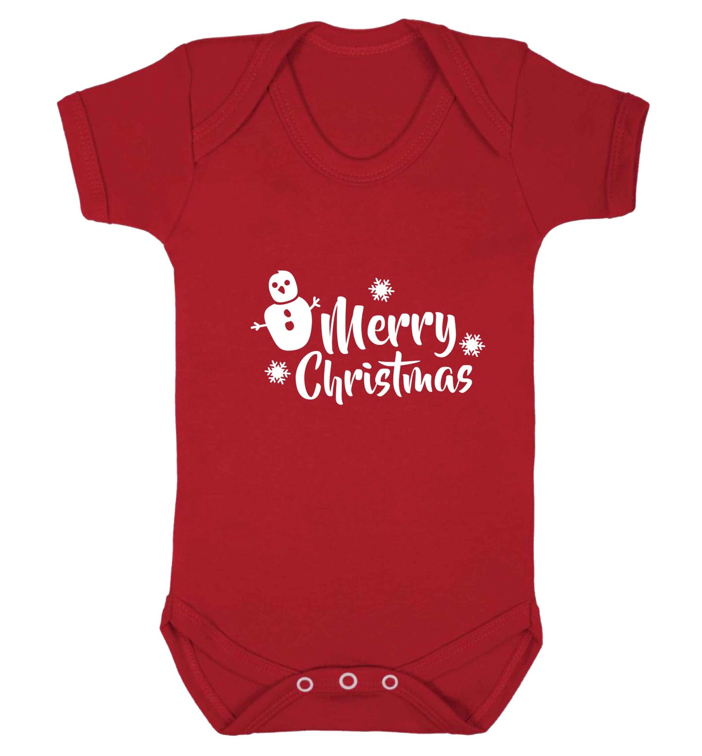 Merry Christmas - snowman baby vest red 18-24 months