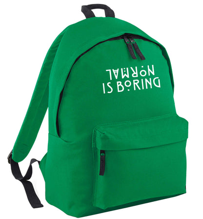 Normal is boring green adults backpack