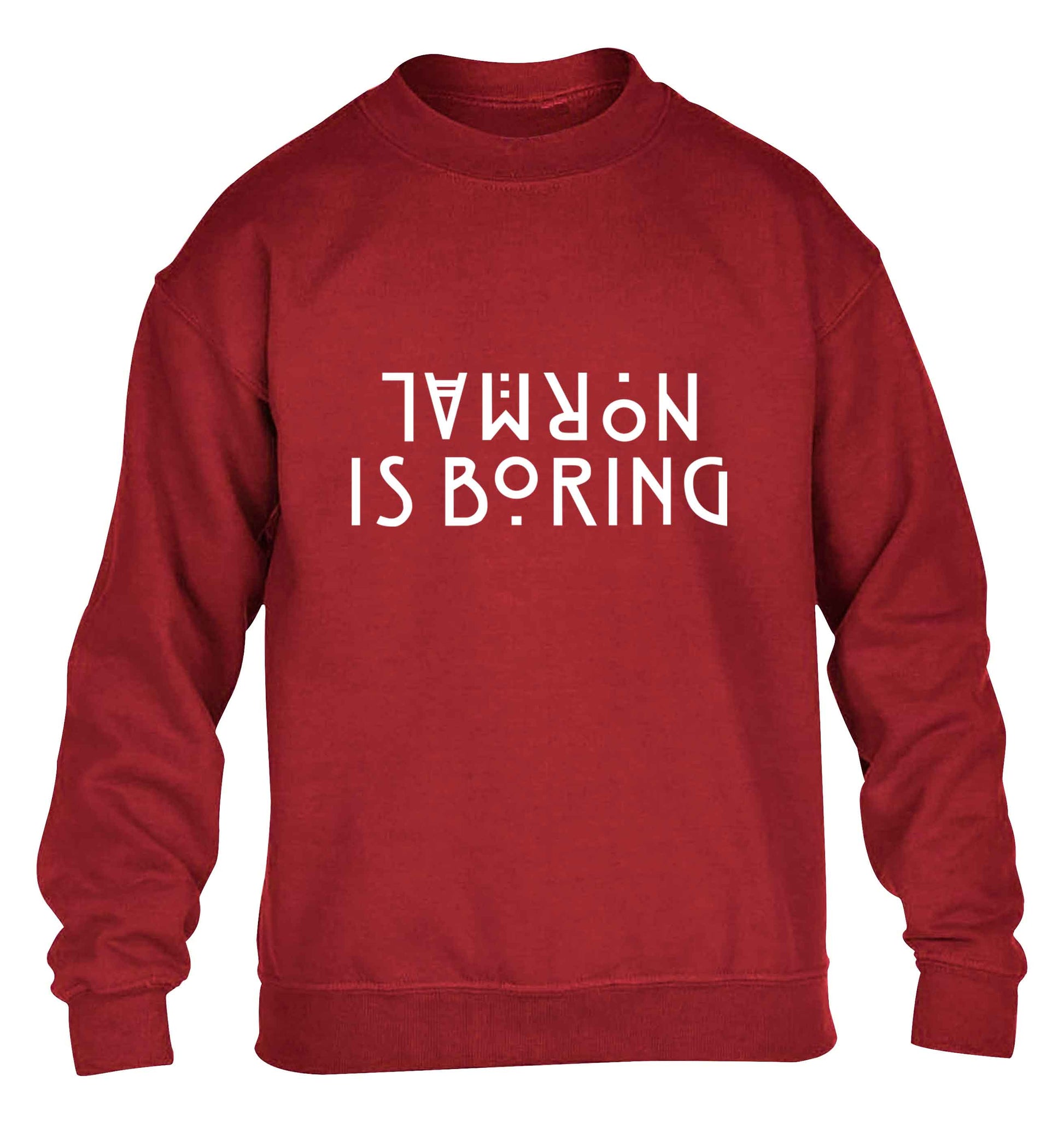 Normal is boring children's grey sweater 12-13 Years
