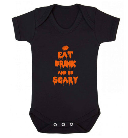 Eat drink and be scary baby vest black 18-24 months